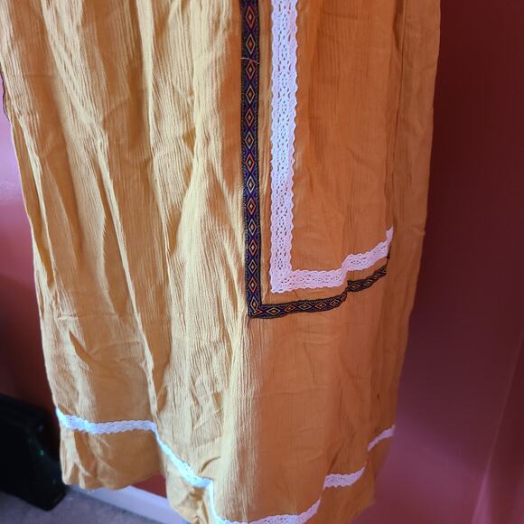 Rewind Mustard Sleeveless Dress Large - Picture 3 of 6